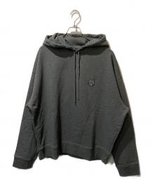 maison kitsune（メゾンキツネ）の古着「BOLD FOX HEAD PATCH OVERSIZE HOODIE」｜グレー