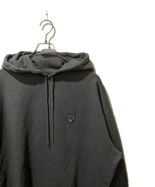 maison kitsune（メゾンキツネ）maison kitsune (メゾンキツネ) BOLD FOX HEAD PATCH OVERSIZE HOODIE グレー サイズ:L 未使用品の古着・服飾アイテム