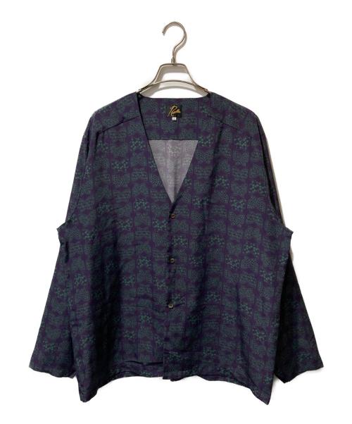 Needles（ニードルズ）Needles (ニードルズ) 総柄カーディガン パープル サイズ:Lの古着・服飾アイテム