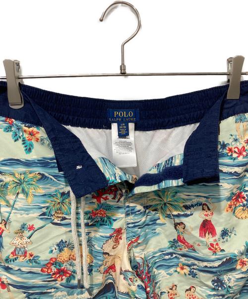 POLO RALPH LAUREN（ポロ・ラルフローレン）POLO RALPH LAUREN (ポロ・ラルフローレン) 総柄スイムショーツ ネイビー サイズ:160CMの古着・服飾アイテム