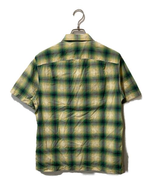 RRL（ダブルアールエル）RRL (ダブルアールエル) 半袖開襟オンブレチェックシャツ グリーン サイズ:Sの古着・服飾アイテム