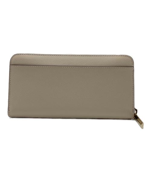 Kate Spade（ケイトスペード）Kate Spade (ケイトスペード) ラウンドファスナー財布 ベージュの古着・服飾アイテム