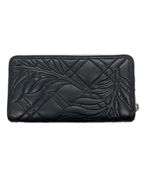 BALENCIAGA（バレンシアガ）BALENCIAGA (バレンシアガ) リーフ キルティング 長財布 ブラックの古着・服飾アイテム