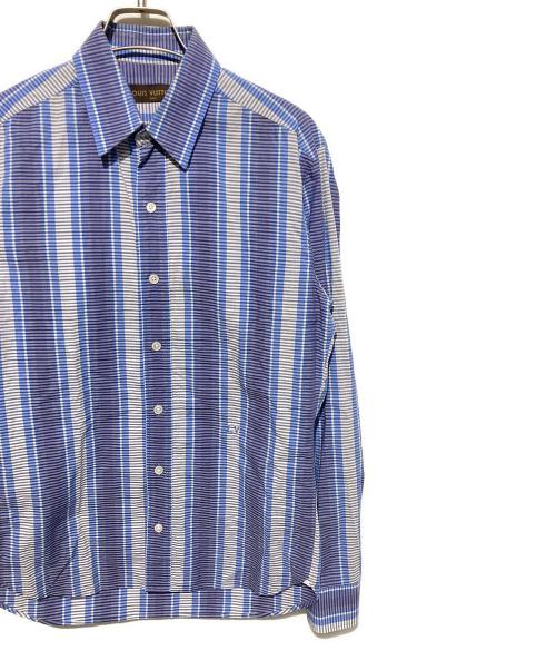 LOUIS VUITTON（ルイ ヴィトン）LOUIS VUITTON (ルイ ヴィトン) ストライプシャツ ブルー×ホワイト サイズ:XSの古着・服飾アイテム
