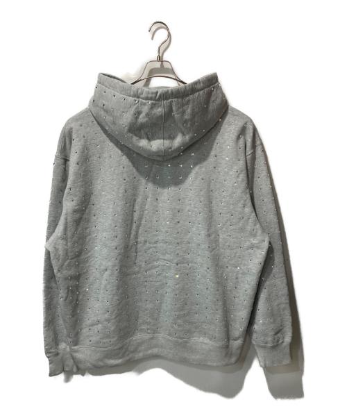 SUPREME（シュプリーム）SUPREME (シュプリーム) Rhinestone Hooded Sweatshirt グレー サイズ:XXLの古着・服飾アイテム