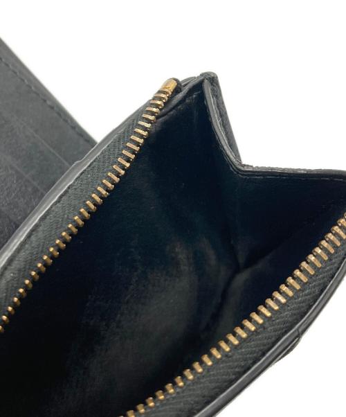BOTTEGA VENETA（ボッテガベネタ）BOTTEGA VENETA (ボッテガベネタ) カセットスモールコンパクトイントレチャートウォレット ブラックの古着・服飾アイテム