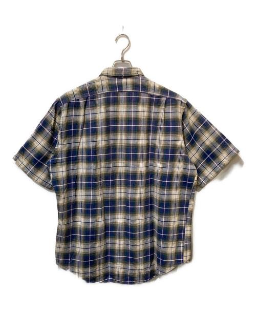 RRL（ダブルアールエル）RRL (ダブルアールエル) 90's 半袖チェックシャツ ネイビー サイズ:Lの古着・服飾アイテム