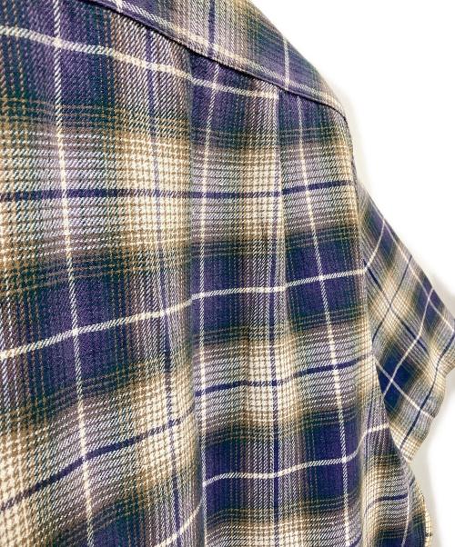 RRL（ダブルアールエル）RRL (ダブルアールエル) 90's 半袖チェックシャツ ネイビー サイズ:Lの古着・服飾アイテム