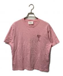 AMI Alexandre Mattiussi（アミアレクサンドルマテュッシ）の古着「ハートロゴ刺繍Tシャツ」｜ピンク