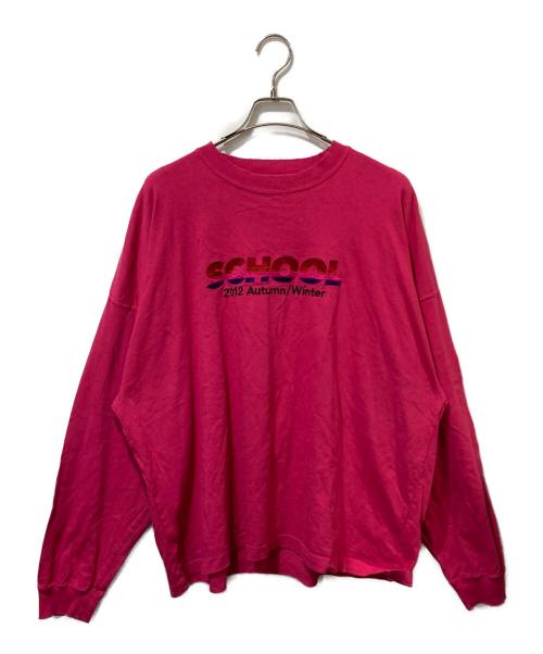 DAIRIKU（ダイリク）DAIRIKU (ダイリク) SCHOOL Embroidery Vintage Tee ピンク サイズ:freeの古着・服飾アイテム