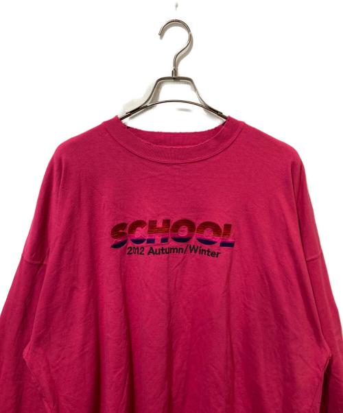 DAIRIKU（ダイリク）DAIRIKU (ダイリク) SCHOOL Embroidery Vintage Tee ピンク サイズ:freeの古着・服飾アイテム