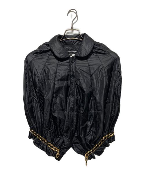 JUNYA WATANABE COMME des GARCONS（(ジュンヤワタナベ コムデギャルソン）JUNYA WATANABE COMME des GARCONS ((ジュンヤワタナベ コムデギャルソン) チェーンデザイン丸襟キルティングベスト ブラック サイズ:XSの古着・服飾アイテム