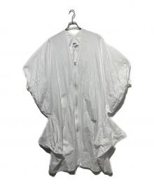 MM6 Maison Margiela（エムエムシックスメゾンマルジェラ）の古着「フロントジップワイドワンピース」｜ホワイト
