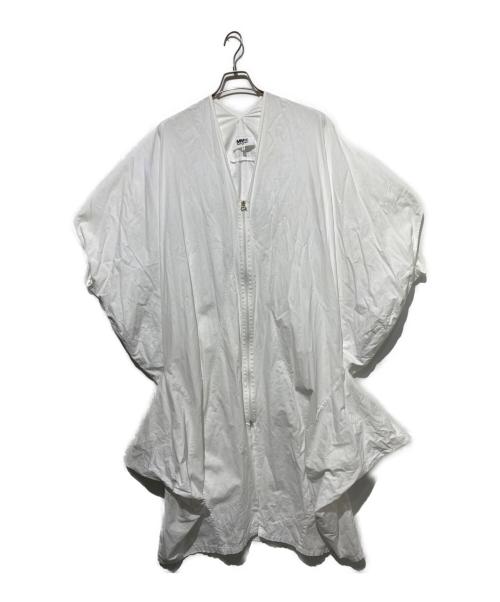 MM6 Maison Margiela（エムエムシックスメゾンマルジェラ）MM6 Maison Margiela (エムエムシックスメゾンマルジェラ) フロントジップワイドワンピース ホワイト サイズ:38の古着・服飾アイテム
