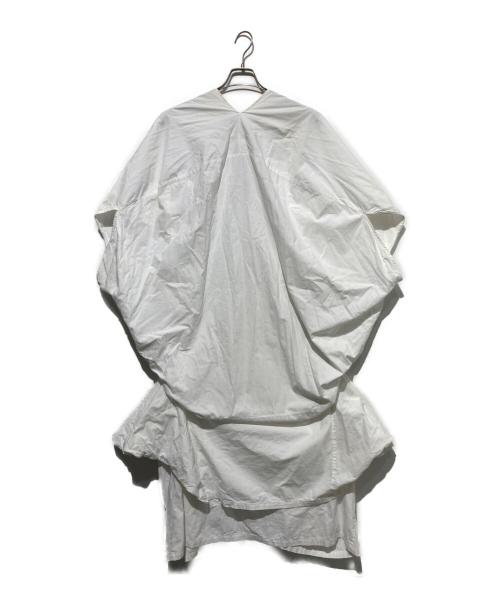 MM6 Maison Margiela（エムエムシックスメゾンマルジェラ）MM6 Maison Margiela (エムエムシックスメゾンマルジェラ) フロントジップワイドワンピース ホワイト サイズ:38の古着・服飾アイテム