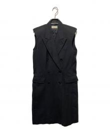 DRIES VAN NOTEN（ドリスヴァンノッテン）の古着「ダブルブレステッドロングベスト」｜ブラック