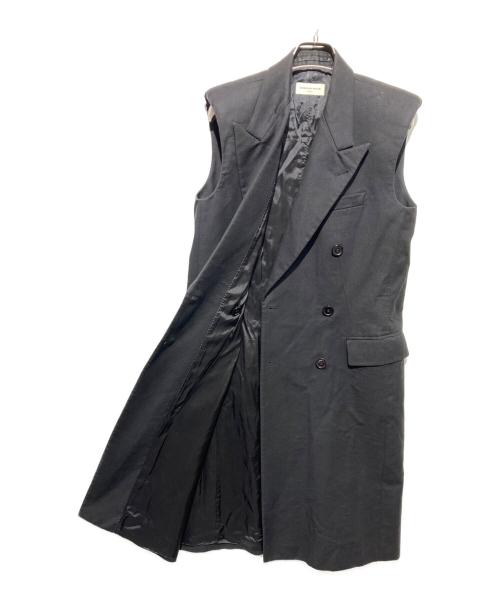 DRIES VAN NOTEN（ドリスヴァンノッテン）DRIES VAN NOTEN (ドリスヴァンノッテン) ダブルブレステッドロングベスト ブラック サイズ:36の古着・服飾アイテム