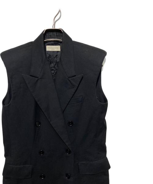 DRIES VAN NOTEN（ドリスヴァンノッテン）DRIES VAN NOTEN (ドリスヴァンノッテン) ダブルブレステッドロングベスト ブラック サイズ:36の古着・服飾アイテム