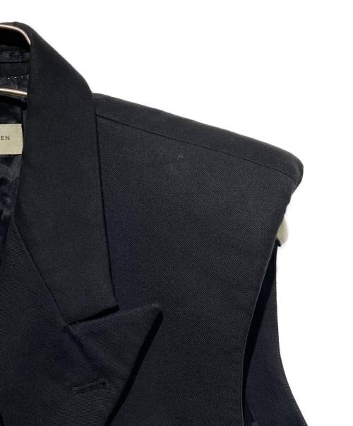 DRIES VAN NOTEN（ドリスヴァンノッテン）DRIES VAN NOTEN (ドリスヴァンノッテン) ダブルブレステッドロングベスト ブラック サイズ:36の古着・服飾アイテム