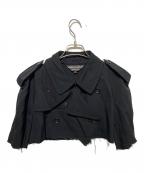 COMME des GARCONS HOMME PLUSコムデギャルソンオムプリュス）の古着「カットオフトレンチジャケット」｜ブラック