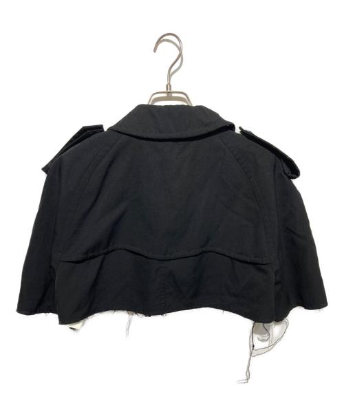 COMME des GARCONS HOMME PLUS（コムデギャルソンオムプリュス）COMME des GARCONS HOMME PLUS (コムデギャルソンオムプリュス) カットオフトレンチジャケット ブラック サイズ:Mの古着・服飾アイテム