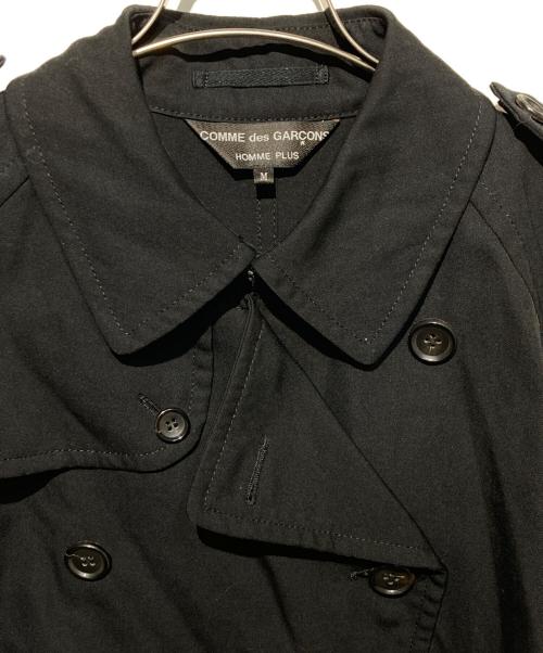 COMME des GARCONS HOMME PLUS（コムデギャルソンオムプリュス）COMME des GARCONS HOMME PLUS (コムデギャルソンオムプリュス) カットオフトレンチジャケット ブラック サイズ:Mの古着・服飾アイテム
