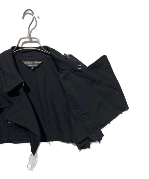 COMME des GARCONS HOMME PLUS（コムデギャルソンオムプリュス）COMME des GARCONS HOMME PLUS (コムデギャルソンオムプリュス) カットオフトレンチジャケット ブラック サイズ:Mの古着・服飾アイテム