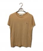 maison kitsuneメゾンキツネ）の古着「フォックスヘッドパッチクラシックTシャツ」｜ベージュ