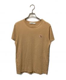 maison kitsune（メゾンキツネ）の古着「フォックスヘッドパッチクラシックTシャツ」｜ベージュ