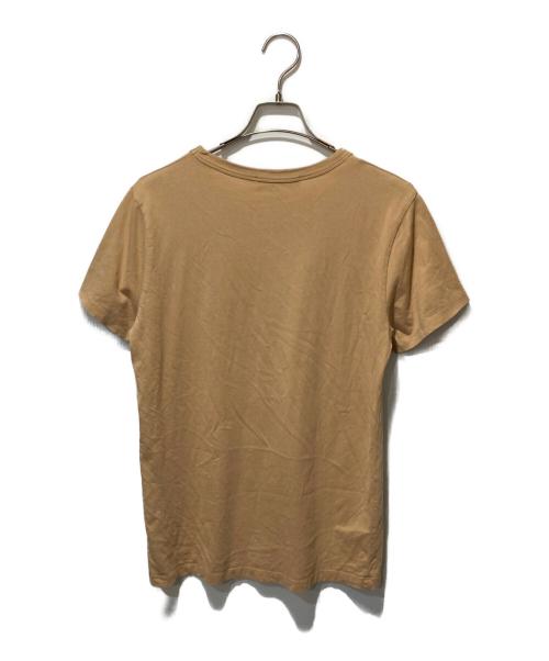 maison kitsune（メゾンキツネ）maison kitsune (メゾンキツネ) フォックスヘッドパッチクラシックTシャツ ベージュ サイズ:Mの古着・服飾アイテム