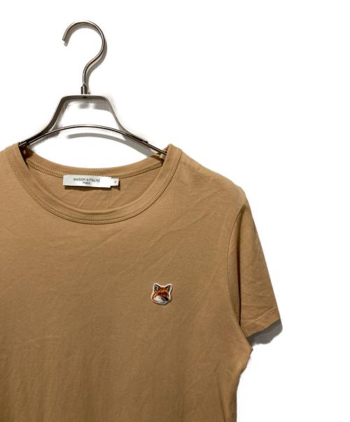 maison kitsune（メゾンキツネ）maison kitsune (メゾンキツネ) フォックスヘッドパッチクラシックTシャツ ベージュ サイズ:Mの古着・服飾アイテム