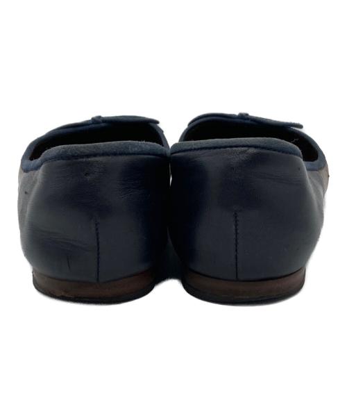 CELINE（セリーヌ）CELINE (セリーヌ) フラットパンプス ネイビー×ブラウン サイズ:不明の古着・服飾アイテム
