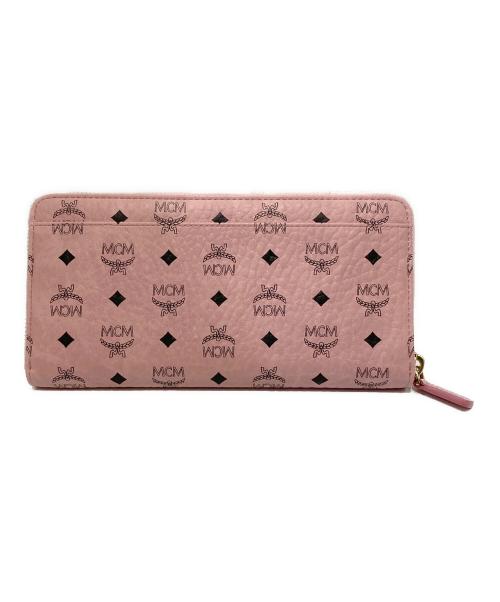 MCM（エムシーエム）MCM (エムシーエム) Aren ジップアラウンド ウォレット ヴィセトス ピンクの古着・服飾アイテム