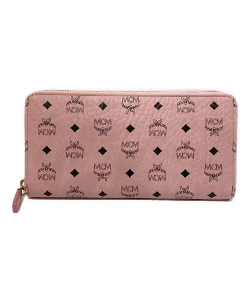 MCM（エムシーエム）MCM (エムシーエム) Aren ジップアラウンド ウォレット ヴィセトス ピンクの古着・服飾アイテム