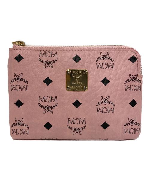 MCM（エムシーエム）MCM (エムシーエム) AREN ヴィセトス カードケース ピンクの古着・服飾アイテム