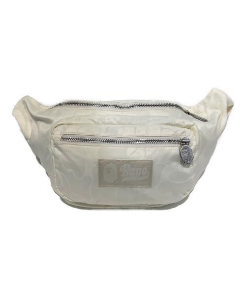 A BATHING APE（アベイシングエイプ）A BATHING APE (アベイシングエイプ) TONAL SOLID CAMO WAIST BAG Mトーナル ソリッド カモ ウエスト バッグ エム ホワイトの古着・服飾アイテム