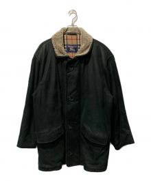 Burberry's（バーバリーズ）の古着「ゴートレザーコート」｜ブラック