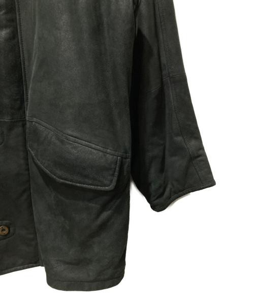 Burberry's（バーバリーズ）Burberry's (バーバリーズ) ゴートレザーコート ブラック サイズ:54の古着・服飾アイテム