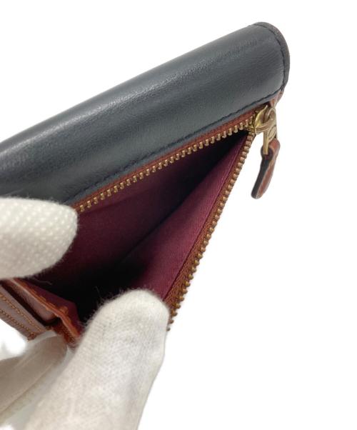 COACH（コーチ）COACH (コーチ) 3つ折り財布 ブラウン×ブラックの古着・服飾アイテム