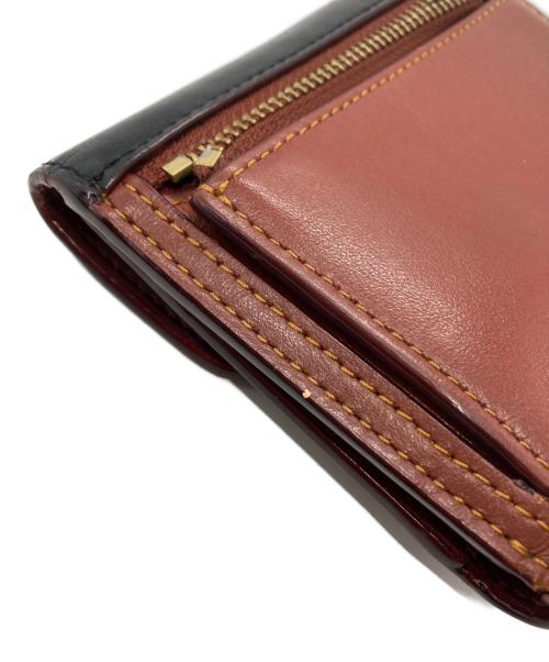COACH（コーチ）COACH (コーチ) 3つ折り財布 ブラウン×ブラックの古着・服飾アイテム