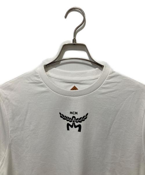 MCM（エムシーエム）MCM (エムシーエム) ロゴプリントオーガニックコットン ホワイト サイズ:Mの古着・服飾アイテム