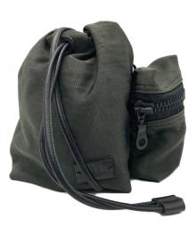Y's（ワイズ）の古着「VINTAGE NYLON TWILL DEFORMED POUCHヴィンテージ ナイロン ツイル デフォルメ ポーチ」｜カーキ