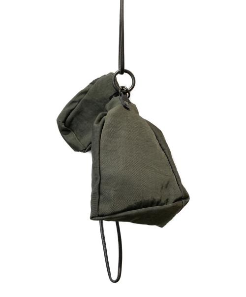 Y's（ワイズ）Y's (ワイズ) VINTAGE NYLON TWILL DEFORMED POUCHヴィンテージ ナイロン ツイル デフォルメ ポーチ カーキの古着・服飾アイテム