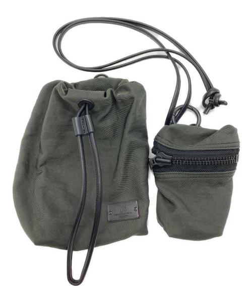 Y's（ワイズ）Y's (ワイズ) VINTAGE NYLON TWILL DEFORMED POUCHヴィンテージ ナイロン ツイル デフォルメ ポーチ カーキの古着・服飾アイテム