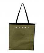 MARNIマルニ）の古着「ジャガードトートバッグ」｜カーキ