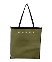 MARNI（マルニ）の古着「ジャガードトートバッグ」｜カーキ