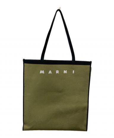 中古・古着通販】MARNI (マルニ) ジャガードトートバッグ カーキ