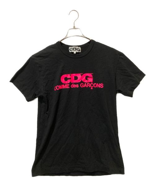 CDG（シーディージー）CDG (シーディージー) ogo Print T-Shirtロゴプリントtシャツ ブラック サイズ:ＸＬの古着・服飾アイテム