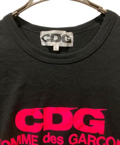 CDG（シーディージー）CDG (シーディージー) ogo Print T-Shirtロゴプリントtシャツ ブラック サイズ:ＸＬの古着・服飾アイテム