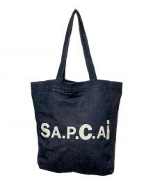 A.P.C.×sacai（アーペーセー×サカイ）の古着「リバーシブルトートバッグ」｜インディゴ